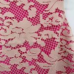 Antonio Melani size 2 pink and cream lace overlay crop tank top Photo 2