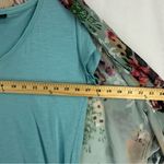 White House | Black Market  Floral Sheer Cardigan V Neck Blouse XS Blue Photo 4