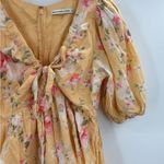 Abercrombie & Fitch  Mini Dress Floral Baby Doll Cinch Front Puff Sleeve small Photo 3