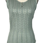 Calvin Klein Jeans Large Top Crochet Sleeveless Semi-Sheer Stretch Round Neck Photo 0