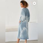 Ocean + Main River Dress 2X Blue Gauze Hand Dyed Tie Dye Flowy Boho Maxi USA Photo 2