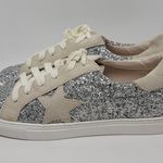 Nature Breeze  Dale Silver Glitter Star Fashion Lace Up Sneakers Size 10 Photo 12