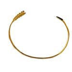 Stella & Dot  Gold tone feather open Cuff Bangle bracelet Photo 7