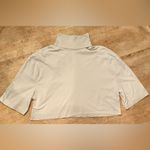 ZARA  Women’s Small Beige Crop Turtleneck Short‎ Sleeve Top Photo 1