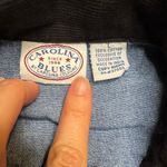 Carolina Blues Denim Christmas Vest Women’s Reindeer Embroidered Zip Up Large Blue Photo 3