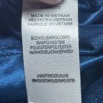 Laundry by Shelli Segal  Blue Green Geometric Blouse Drawstring Tie Mini Dress 10 Photo 5