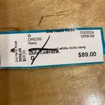 Sara Campbell Raised Rosette Crepe Dress Navy White Pattern W/Appliqué accent at Blue Size 0 Photo 10