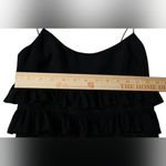 Valentino Garavani VALENTINO Roma Black Silk Tiered Ruffle Lace Trim Cocktail Dress IT 40 US 4/6 Photo 9