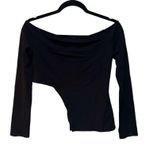 Edikted Asymmetric Off Shoulder Top - Black Size L Photo 4