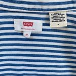 Levi's  Rumi Sleeveless Button Up Vest Tie Front Blue Stripe - M NWOT Photo 6