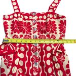 Farm Rio Womens Palermo Linen Romper Size M Red White Resort Tropical Vacation Photo 5