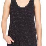 Paige black tank with faux leather trim XS Photo 0