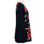 Susan Bristol Vintage Boiled Wool Embroidered Floral Cardigan Sweater Medium Photo 2