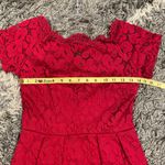 Missmay Women's Red Vintage Floral Lace Boatneck Swing Dress Size Small Photo 8