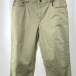 Ralph Lauren NWT Lauren Jeans Classic Mid Calf Chino Jeans in Khaki Size 12 Reg Photo 0