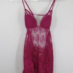 Victoria's Secret  Very Sexy Lace Teddy Slip Raspberry Pink Small Photo 1