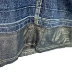 Bisou Bisou Y2K Jean Skirt Gold Shimmer Knee Length Cotton 10 Photo 2