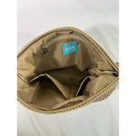 The Sak  Crochet Shoulder Bag Boho Hippie Crossbody Flap Top Zip Closure Tan Photo 7