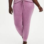 Torrid Pants Women 2 2X NWT Purple Mauve Wash Super Soft Crop Lounge Joggers Photo 2