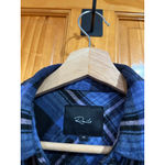 Rails  Hunter Shirt XS Midnight Blue Pink Plaid Button Down Soft Rayon Top Photo 1