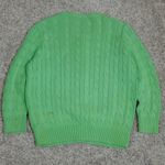 Ralph Lauren Vintage  Women's Green Cable Knit Cotton Cardigan Sweater Size M Photo 11
