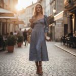 ASTR  The Label Womens Maxi Floral Dress Large Sweetheart Satin Smocked Nordstrom Photo 1