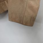 Vintage Y2K New York & Company Copper Gold Shimmer 100% Leather Blazer Size 2 Photo 8