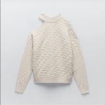 ZARA  Cable Knit Shoulder Cutout Sweater Photo 1