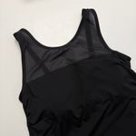 Lands' End  Tankini Swim Top Illusion Shelf Bra Light Padded Slimming Tech Black Photo 1