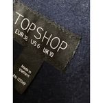 Topshop Women's Blue Sleeveless Tie Belt Collar Pockets Trench Coat Jacket Sz 6 Photo 2