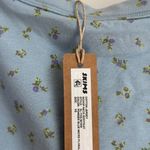 SKIMS Cotton Jersey Scoop Neck Bodysuit in Powder Blue Micro Foral, Size X-Small Photo 5