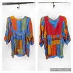 Passports  bohemian bell sleeve Y2K colorful top Photo 1