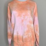 Cotton Tie Dye Orange Crewneck Sweatshirt Sz Small ? Photo 6