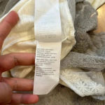 LOGO By Lori Goldstein 4/$25 LOGO Lori Goldstein Lace Crochet Tank Cream/Gray Sz XS Photo 3