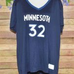 Fanatics Womens Blue Minnesota Timberwolves Towns #32 Jersey Shirt Top Size 2XL Photo 0