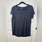 Athleta  Black Scoop Neck Short Sleeve Tee Photo 1