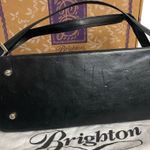 Brighton Leather Croc Burgundy Brown Purse Handbag Adjustable Shoulder Heart Bag Photo 5