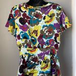 Ideology Purple and Yellow 100% silk Wrap Blouse Photo 1