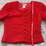 Talbots  Vintage Coral Short Sleeve Jacket Blouse Photo 12