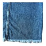 Free People  Blue Maxi denim Skirt with Side slits and frayed hem size 4 Photo 6