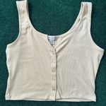 Beige Button Down Cami Tan Size L Photo 1