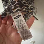 Old Navy Leopard Print Lightweight Gauze Scarf Raw Hem Photo 5