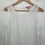 Marina Luna Linen White Crochet Trim Sleeveless Top size Medium Photo 1