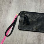 MMS Black and Gold Laser Cut Zip Close Wristlet Clutch Bag Photo 9