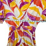 Anthropologie Anthro Abel The Label Dress L Multi Abstract Swish Midi Hi Lo Maximalist Boho Photo 5