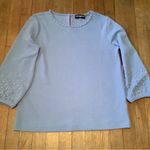 Karl Lagerfeld  Blue Boxy Blouse with Crew Neck‎ and Three Quarter Sleeves Photo 0