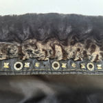 Cache  Y2k Faux Fur Vest Studded Embellished Black Brown Animal Print S Small‎ Photo 3