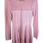 BCBGMAXAZRIA  Kyla Pink Eyelet A-Line Mini Dress Size Medium‎ Lined Barbiecore Photo 0