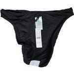 J.Crew  Ribbed high-rise cheeky bikini bottom Black XS‎ NWT Photo 3