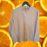 Sag Harbor  Yellow Embossed Collarless Button Up Blouse‎ Size 16 Photo 1